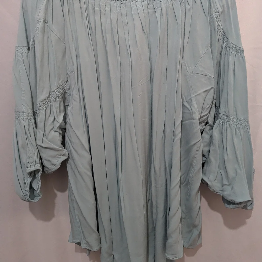Sundance Blue Blouse With Flare Sleeves L - Picture 11 of 15